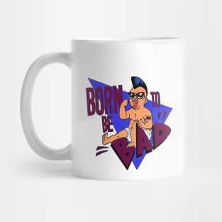 Born To Be Bad Twins 80s Punk Cool Baby Vintage Mug